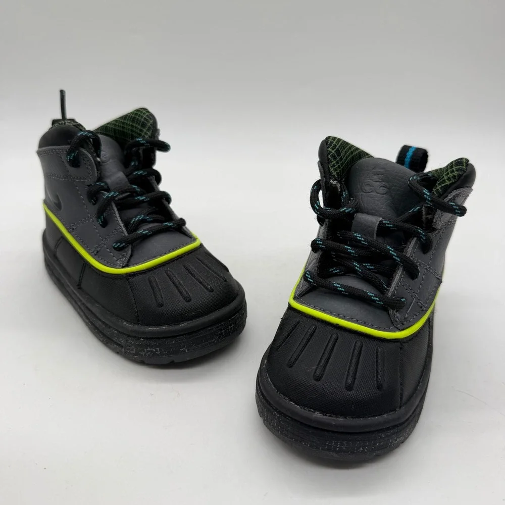 Nike ACG Woodside 2 High Toddler Boots 5C Black Grey Volt Duck Waterproof